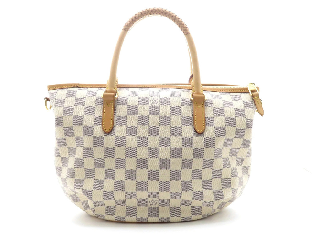 LOUIS VUITTON Riviera Damier Azur White Ivory White Gray Handbag